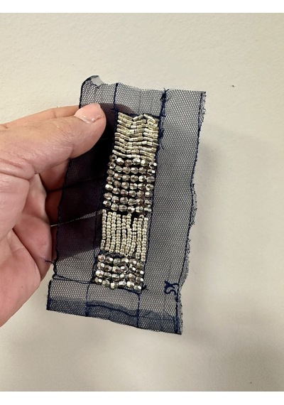 Boncuk İşleme Apolet Arma Dikiş Aplike 9x3 Cm