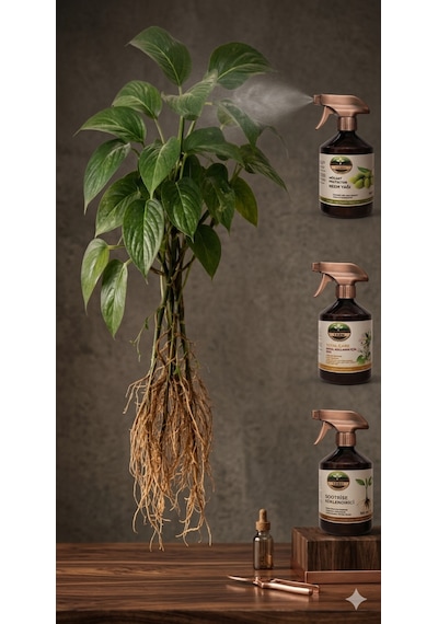 3 Lü Bitki Bakım Seti Ev Bitkileri İçin Kök Besleme, Genel Besin Ve Neem Yağı 500 Ml X3 0.75 LT - 2.5 LT - 12 KG