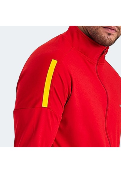 Slazenger RARELY Erkek Fermuarlı Dik Yaka Cepli Kırmızı Eşofman Takımı