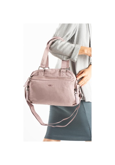Yumuşak Dokulu Ultra Hafif, Esnek Ve Su Geçirmez Polyamid Kumaş Omuz Ve Kol Çantası Pembe Model: 571-13-14g Pembe