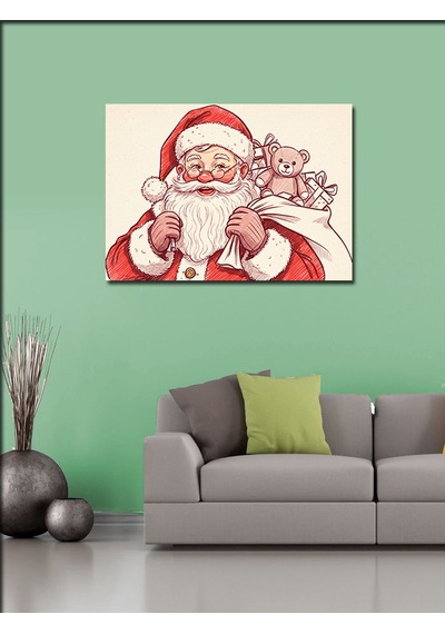 Kanvas Tablo Noel Baba Hediyesi 100cmx140cm