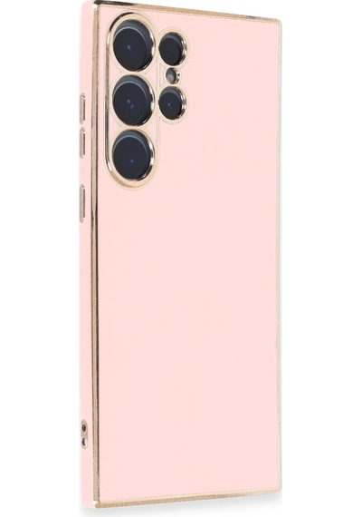 Newface Samsung Galaxy Uyumlu S23 Ultra Kılıf Volet Silikon Semeglbl - 93 - Pembe