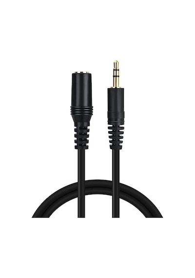 Al-4807 3.5 Mm Kulaklık Ekleme Uzatma Kablosu Dişi Erkek, Siyah, 10 Metre