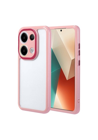 Noktaks - Redmi Note 13 4g Uyumlu Kılıf Kamera Korumalı Renkli Kenar Ve Çerçeve Tasarımlı Vitamin Kapak - Mürdüm - T32447