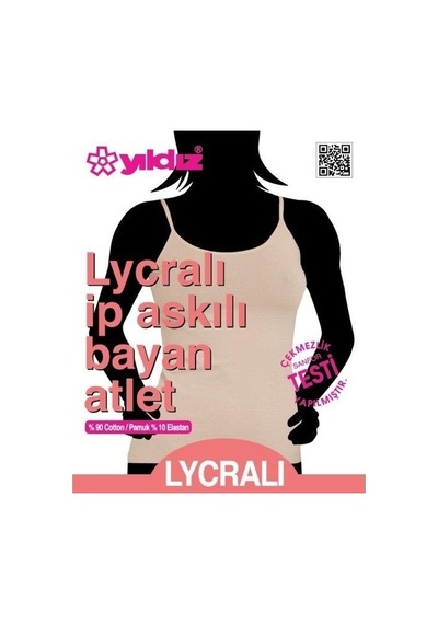 Yıldız 2174 Ekru Likralı Ip Askılı Kadın Atlet