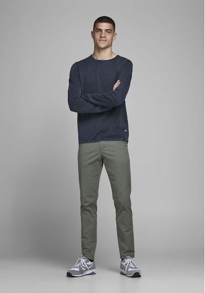 Jack & Jones Soluk Efektli Kazak-leo 12174001 Navy Blazer Mavi