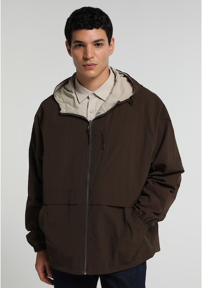 Colin's Colins Loose Fit Düz Astarlı Fermuarlı Erkek Kahverengi Yağmurluk Cl1081715 Q1.v1 Brw