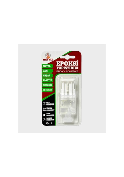 Şırınga Epoksi Şeffaf 6 Ml / Metal-cam-ahşap-plastik-seramik