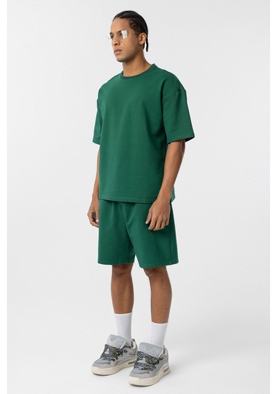Basic Oversize Şort Takım Nefti