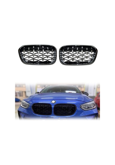 Bmw F20 Diamond Ön Panjur Izgara 2012-2015 Arası Krom-siyah