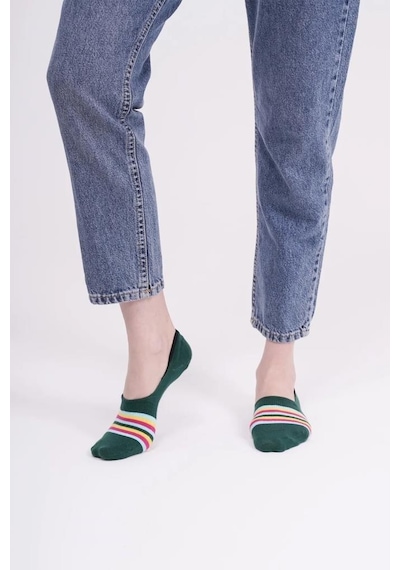 The Socks Company 160p 3 Çift Desenli Kadın Görünmez Çorap Çok Renkli