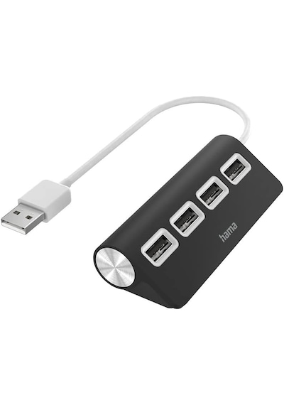 Hama Usb Hub, 4 Ports, Usb 2.0, 480 Mbit/s,