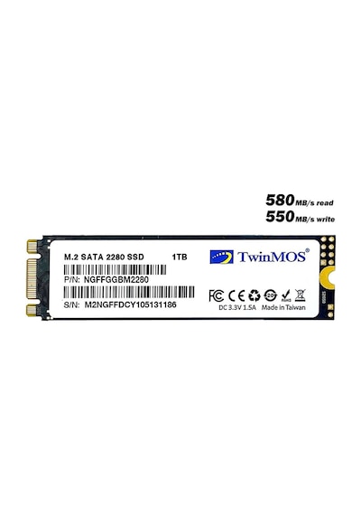Twinmos NGFFGGBM2280 1 TB 580/550 MB/S M.2 2280 SATA 3 SSD