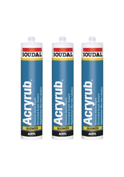 Soudal Silikonize Mastik Yapıştırıcı Altınmeşe 500gr 3 Ad Duşakabin Pencere Derz Su Geçirmez Boyanı