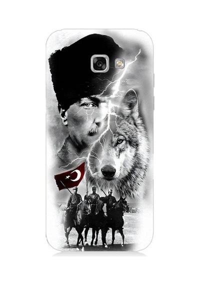 Samsung Galaxy A3 2017 Uyumlu Atatürk Kurt Ve Bayrak Desenli Silikon Kılıf