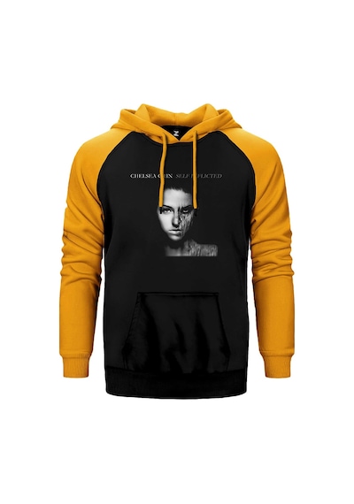 Chelsea Grin Self I Nflicted Sarı Renk Reglan Kol Kapşonlu Sweatshirt Sarı