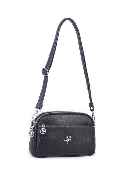 Nas Bag Kadın Günlük Sade Şık Çok Gözlü Çapraz Çanta 23x14 Cm Siyah Victoria