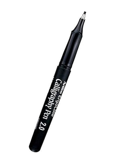 Artline Ergoline Calligraphy Pen 2.0 Kaligrafi Kalemi, 2.0 Mm, Siyah Genel