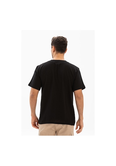 Kısa Kol Şile Bezi Bisiklet Yaka Etnik Erkek T-Shirt Siyah Syh Kısa Kol Şile Bezi Bisiklet Yaka Etnik Erkek T-Shirt Siyah Syh