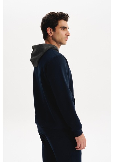 AR-MA Arma Erkek Kapüşonlu Sweatshirt Örme 3 İplik Şardonlu, Yazı Baskılı,cepsiz, Sade Ve Şık, Regular Fit K30254628901 Lacivert AR-MA Arma Erkek Kapüşonlu Sweatshirt Örme 3 İplik Şardonlu, Yazı Baskılı,cepsiz, Sade Ve Şık, Regular Fit K30254628901 Lacivert