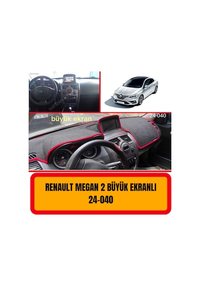 RENAULT MEGANE 2 BÜYÜK EKRAN ÖN GÖĞÜS / PANEL /  TORPİDO KORUMASI - KILIFI - HALISI