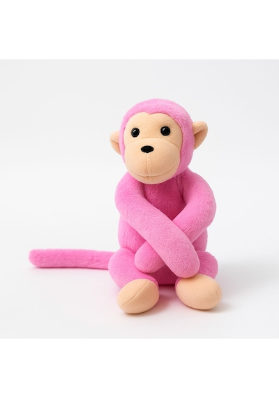 Elleri Yapışan Oyun Ve Uyku Arkadaşı Peluş Maymun Oyuncak Sarılan Maymun Pembe Açık Pembe