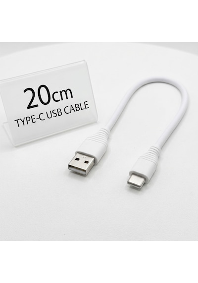 20cm Kısa Type-c Şarj Kablosu 2.4a Hızlı Şarj Destekli Powerbank Seyahat Uyumlu Ultra Dayanıklı Mini Usb-c Kablo 20cm Type-c Kablo