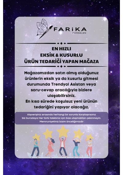 Toros 6 Parça Porselen Çay Tabağı Seti Çok Renkli