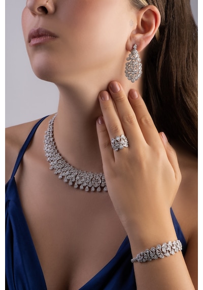 So Chic İlk Aşk 18 Ayar Beyaz Altın Kaplama Gümüş Küpe