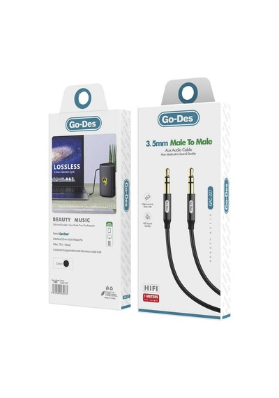 Go Des Gac-227 Aux Audio 3.5mm Ses Kablosu Siyah