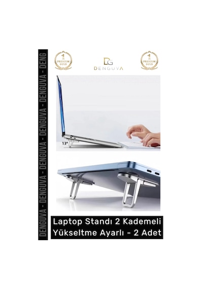 Tabletstandı Ergonomik Laptop Standı Bilgisayar Tutucu Yükseltici Portatif Yükseltme Ayarlı - 2- Ad