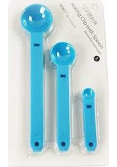 River World 3'lü Paket Ölçme Kaşıklı Poşet Klipsi Renkli