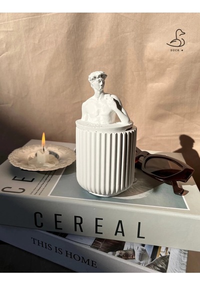 David Heykel Kapaklı Çizgisel Dekoratif Obje