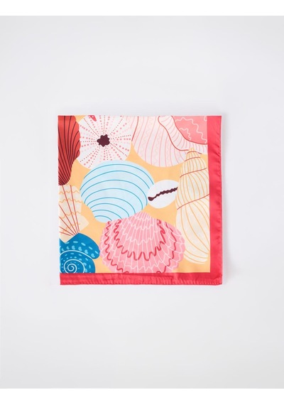 Jimmy Key Jimmy Key Pembe Deniz Kabuğu Desenli Fular 6sw397472610