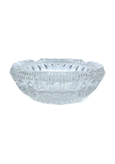 Kristal Kesme Cam Küllük, Klasik Yuvarlak Tasarım, Ofis Ve Ev Dekorasyonu İçin Şık Kül Tablası, Dayanıklı Kalın Cam, 14 Cm