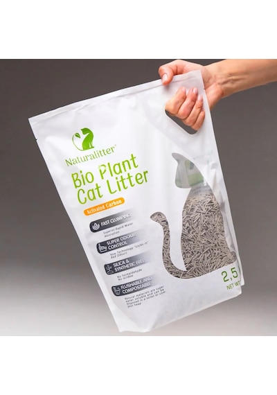 Naturalitter Bio Plant Cat Litter Tofu Aktif Karbonlu Pelet Kedi Kumu 6 X 2,5 Kg