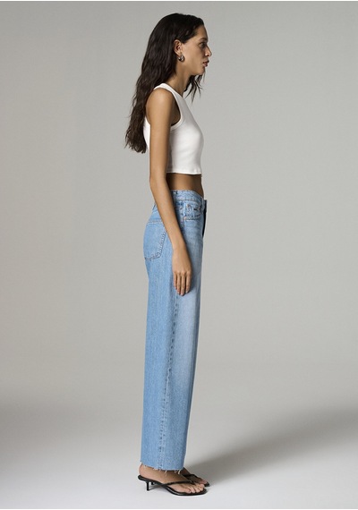 Mavi - Genova Classic Denim Puslu Açık Mavi Jean Pantolon 1021023-a3164