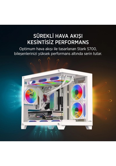 James Donkey Stark S700 650w Beyaz Gamıng Kasa
