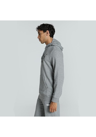 Puma Essentials No 1 Logo Erkek Gri Kapüşonlu Sweatshirt Gri