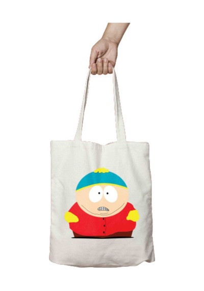 Art Hediye South Park Iki Tarafı Kalıcı Baskılı Yıkanabilir Bez Çanta Omuz Çantası Çok Renkli