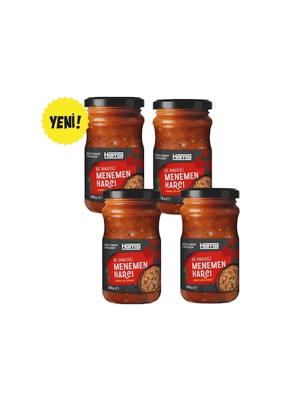 Közlenmiş Domates Menemen Harcı Gurme Lezzet %82 Domates Oranı 340 Gr 4 Adet Toplam 1360 Gr