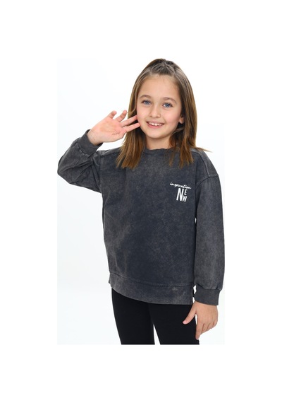 Toontoy Kız Çocuk Inspirotion New Baskılı Sweatshirt Ekru