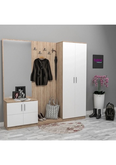 İstanbul Portmanto Mdf Beyaz İstanbul Portmanto Mdf Beyaz