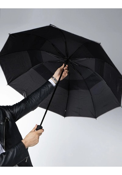 Bosile Siyah Çift Katlı Protokol Unisex Şemsiye M21mar207ckr001