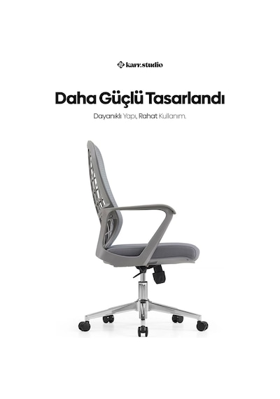 Tiran 3. Nesil Sekreter Koltuğu - Gri Tiran 3. Nesil Sekreter Koltuğu - Gri