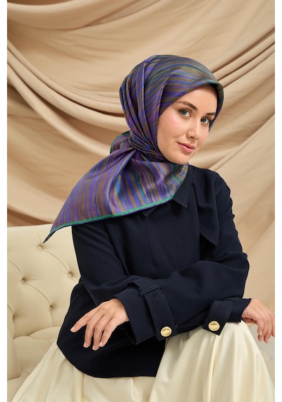 Silk Home Twill İpek Eşarp 11484-47 Yeşil, Mor, Haki, Lacivert, Leylak