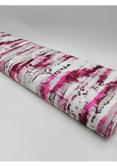 Bambu Keten Kumaş Pembe
