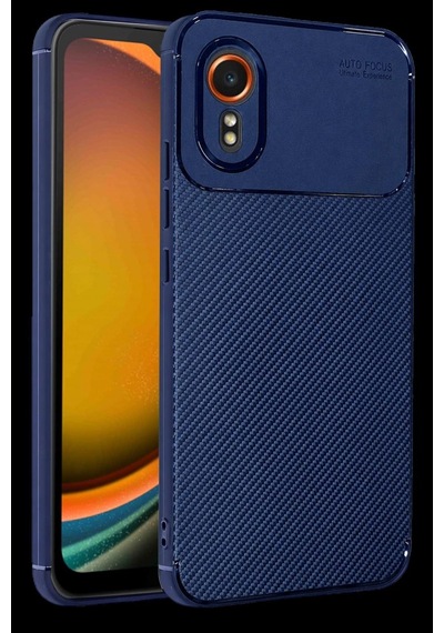 Samsung Galaxy Xcover 7 Kılıf Auto Focus Karbon Kapak - Lacivert