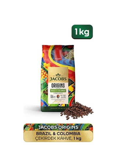 Jacobs Origins Brazil Ve Colombia Çekirdek Kahve 1 Kg JACOBS.025