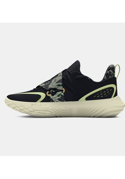 Under Armour - Erkek Flow Futr X 4 Camo Basketbol Ayakkabısı 3027772-001 Black Retro Green Metallic Gold Çok Renkli